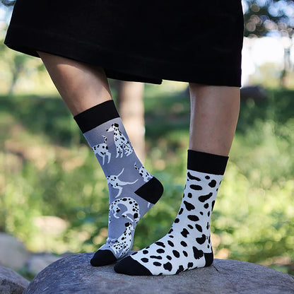 1 Pair Man Women Sock Original AB Tide Socks Colorful Cat Dog Koala Cow Cotton Socks Four Seasons Unisex Medium tube Socks Gift.