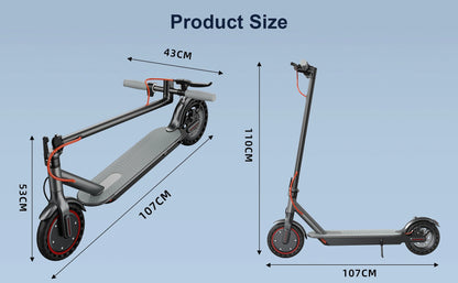 AOVOPRO ES80 500W Electric Scooter for Adults 35KM Long Range 31KM/H Fast Speed Folding Electric Scooter 8.5 Inch Smart Escooter.
