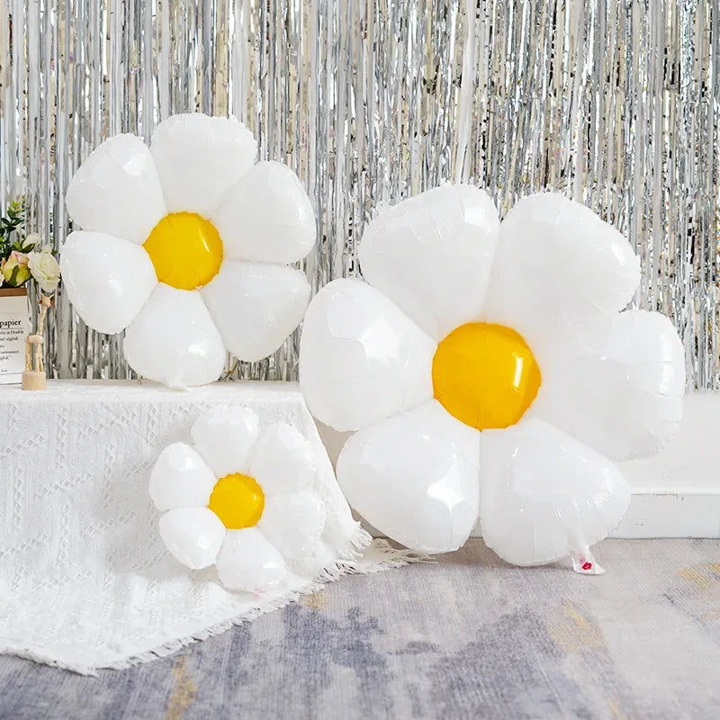 10/1PCS Weiß Gänseblümchen Blume Ballon Multi Größe Sonnenblumen Folie Ballons Helium Ball Kinder Geburtstag Party Baby Dusche dekoration.