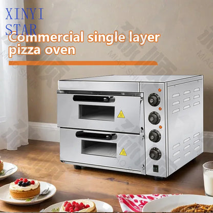 Pizzaofen aus Edelstahl, Ofen mit fester Temperatur und Timing