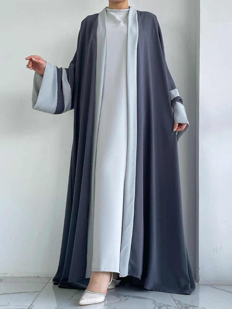 Eid Muslimisches Kleid und Abayas für Frauen, 2-teiliges Set, Musulman Ensembles Marokko, Ramadan-Kaftan, Abaya, Kaftan, Dubai, arabische lange Robe 2024
