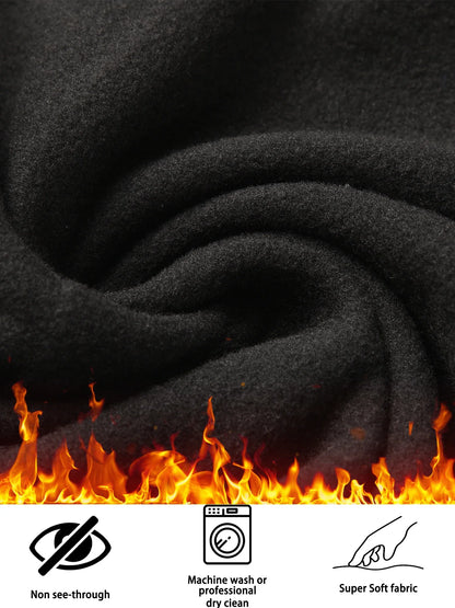 Womens Thermal Fleece Lined High Waisted Leggings. Workout Winter Warm Thick Tights Soft Yoga Pants.