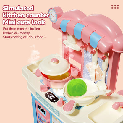 Simulated Kitchen Toy Play Set Miniature Food Pretend Play House Appliance Laundry Cookware Children Role-Playing Toys Girl Game.