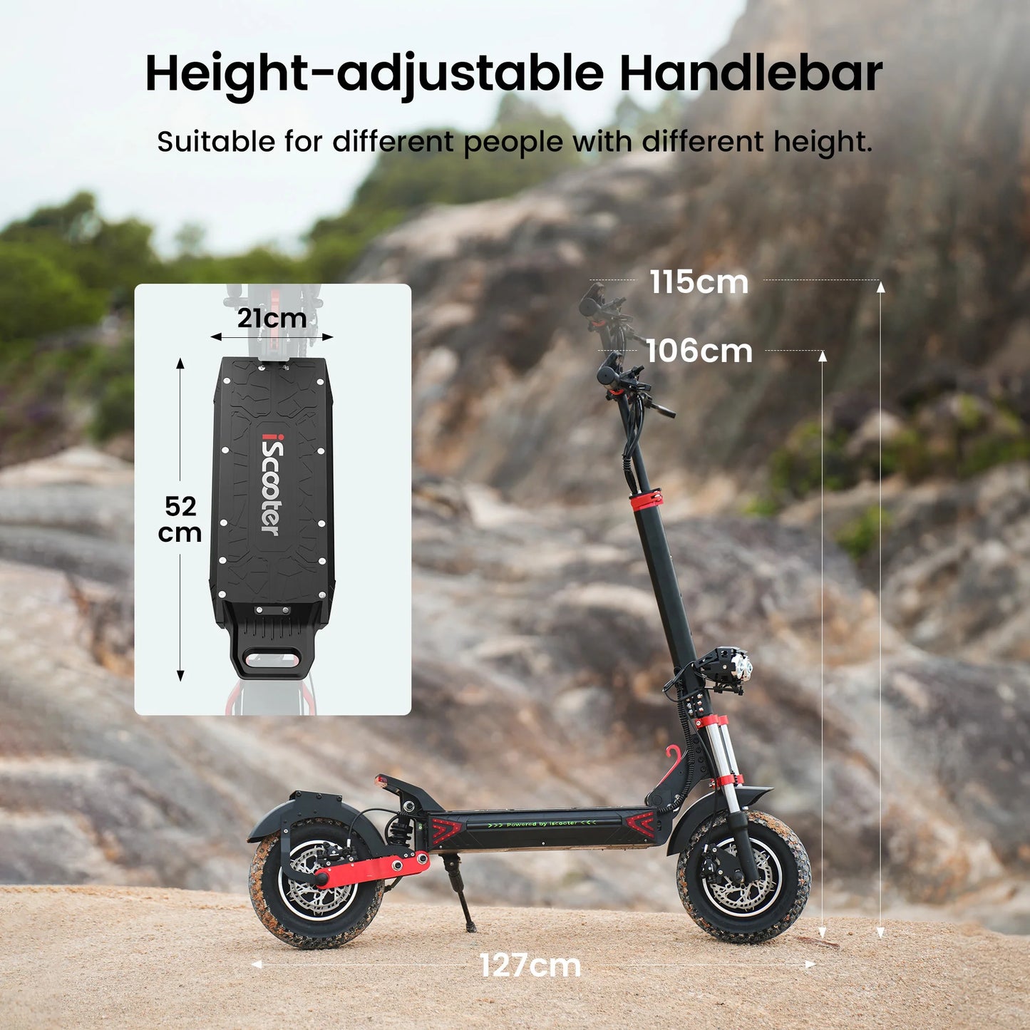 iScooter IX8 Foldable Electric Kick Scooter for Adults, 60km/h Speed, 2400W Power, 48V Voltage 20Ah Battery.