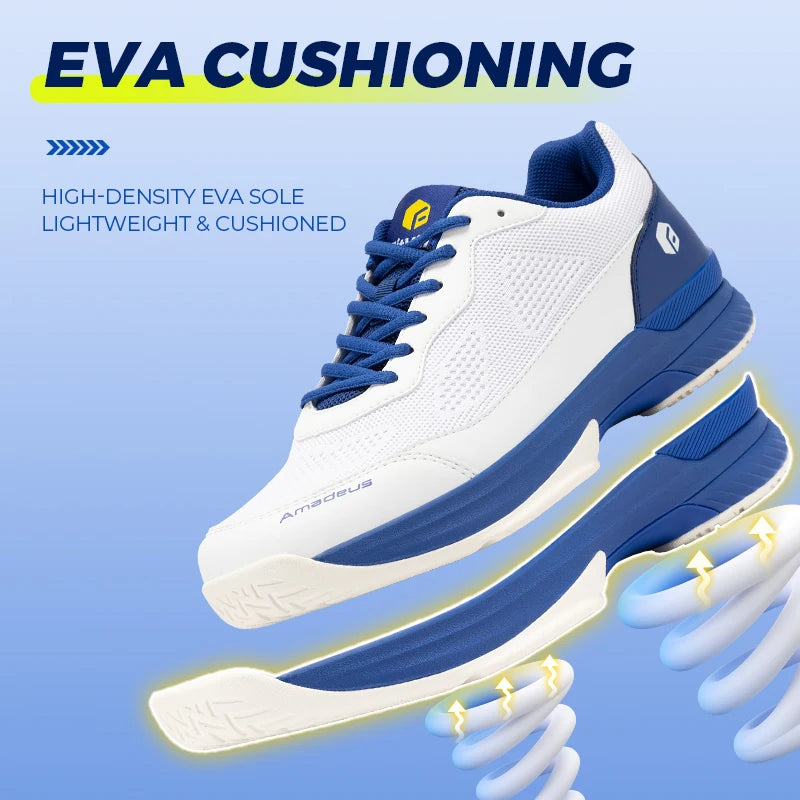 FitVille Men'S Tennis Shoes Wide Version 2E Professional Training Sports Shoes Breathable Non-Slip Rackets With Arch Support.