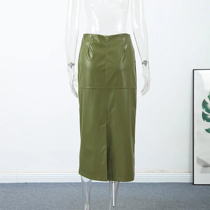 Stylish Leather Solid Jacket Pants Set Women Stand Collar Zipper Coat Loose Trousers Sets Female 2025 Autumn Fashion Streetwears