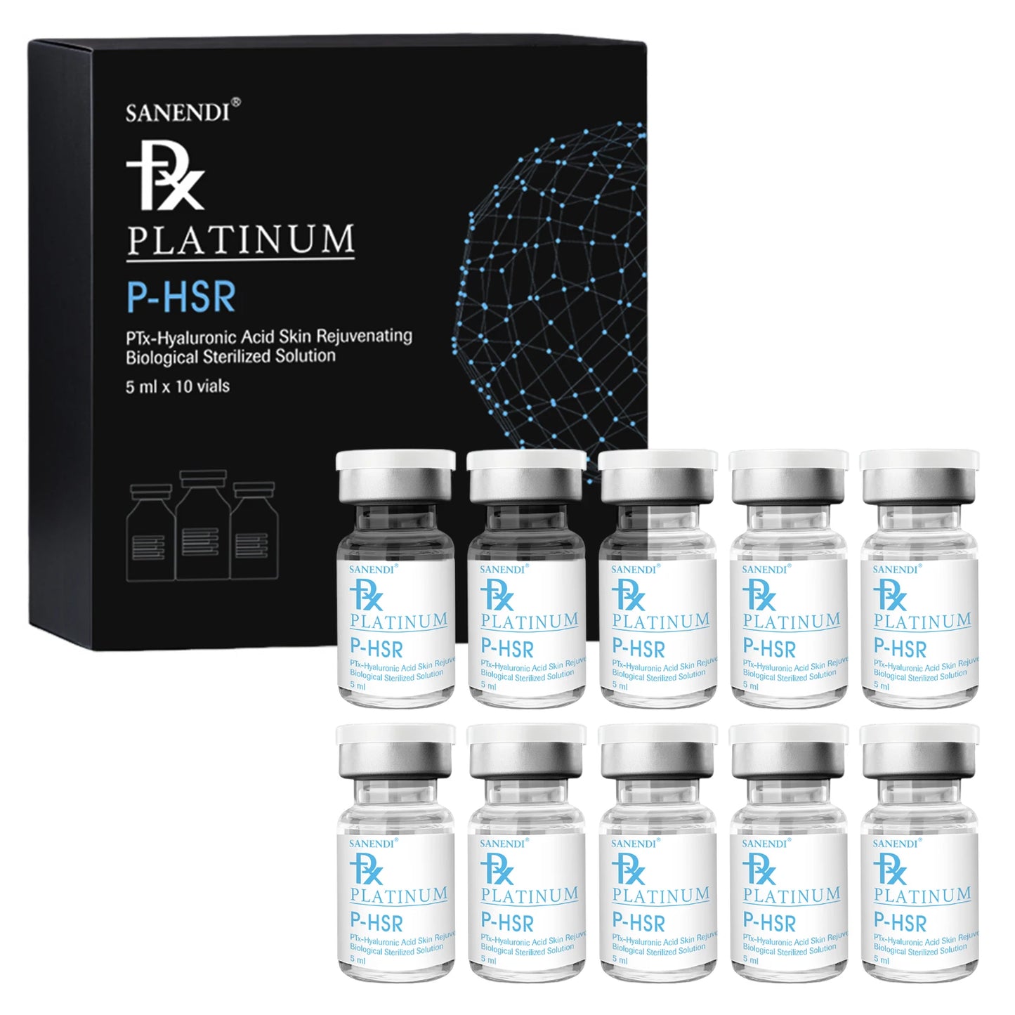 2025 New Korean Hyaluronic Acid Serum Anti-aging Moisturizing Skin Care Repair Essence 5MLx10Vials.