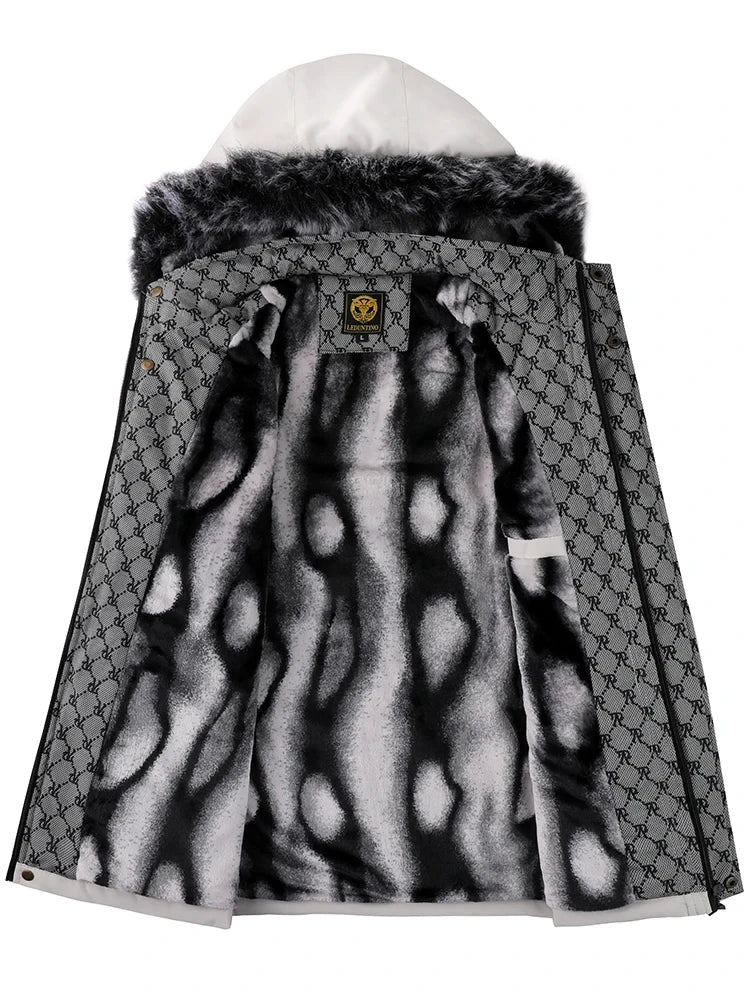 Men's Fall And Winter Casual Fashion Trend With The Hooded Cotton Jacket Windproof Padded Cold Pure Color Simple Cotton Clothing.