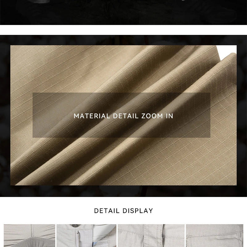 New Mens Tactical Pants Multiple Pocket Elasticity Military Urban Commuter Tacitcal Trousers Men Waterproof Cargo Pant 6XL.