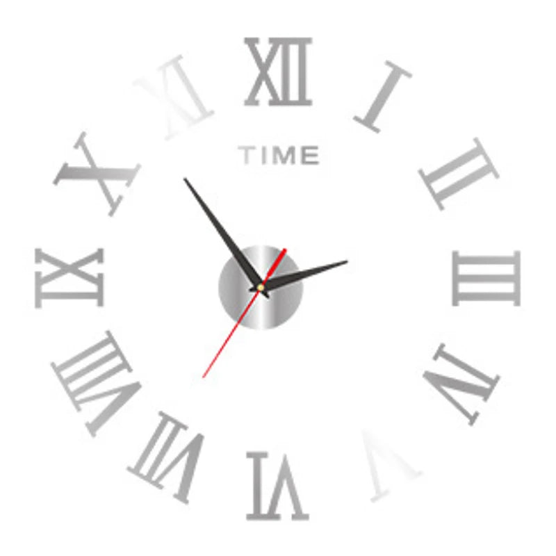 3D Leuchtende Wanduhr Rahmenlose Acryl DIY Digitale Uhr Wand Aufkleber Stumm Uhr Für Wohnzimmer Schlafzimmer Büro Wand Dekor