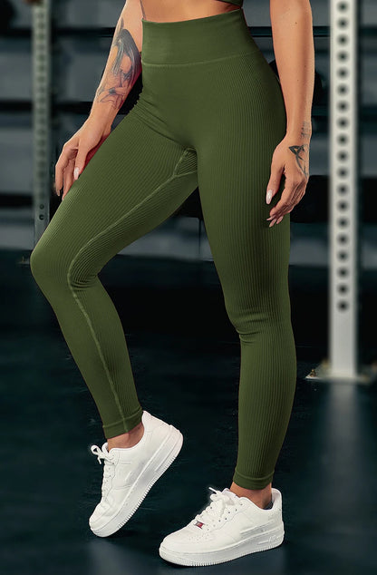 Ribbed Seamless Yoga Leggings For Gym High Waisted Push Up Sport Women Fitness Pants Workout Tummy Control Tights Female Legging