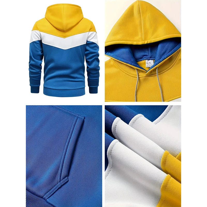 Herrenbekleidung, lässiges Sweatshirt, Anzug, Sweatshirts für Herren, tägliche dreifarbige Hoodies, heiße, hochwertige 2024, Sport-Trainingsanzug, Joggen.