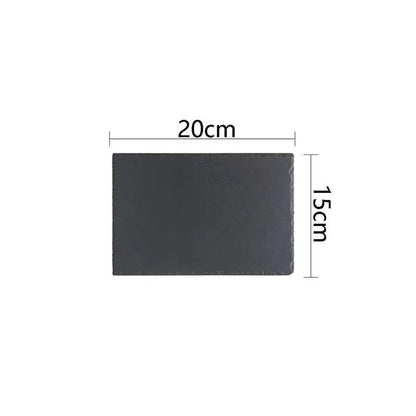 Japanese And Korean Style SLATE Plate Dessert Sushi Flat Western Food Black SLATE Plate Tableware.