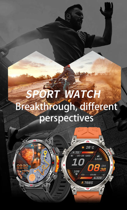 2025 GPS Sports Smart Watch GPT AMOLED 1.56 inch 488 * 488 Heart Rate Blood Oxygen Blood Pressure Monitoring 3ATM Smartwatches.