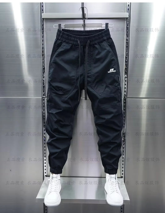 Multi-Pocket Cargo Hosen Einfarbig Casual Harem Bleistift Hosen Outdoor Jogging Jogginghose Luxus Marke männer Kleidung.