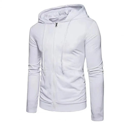 Autumn Men Sweatshirts Long Sleeve Jacket Hoodie Zipper Closure Jacket Male Hoodies Sweatshirt Slim Fit Male Clothing.