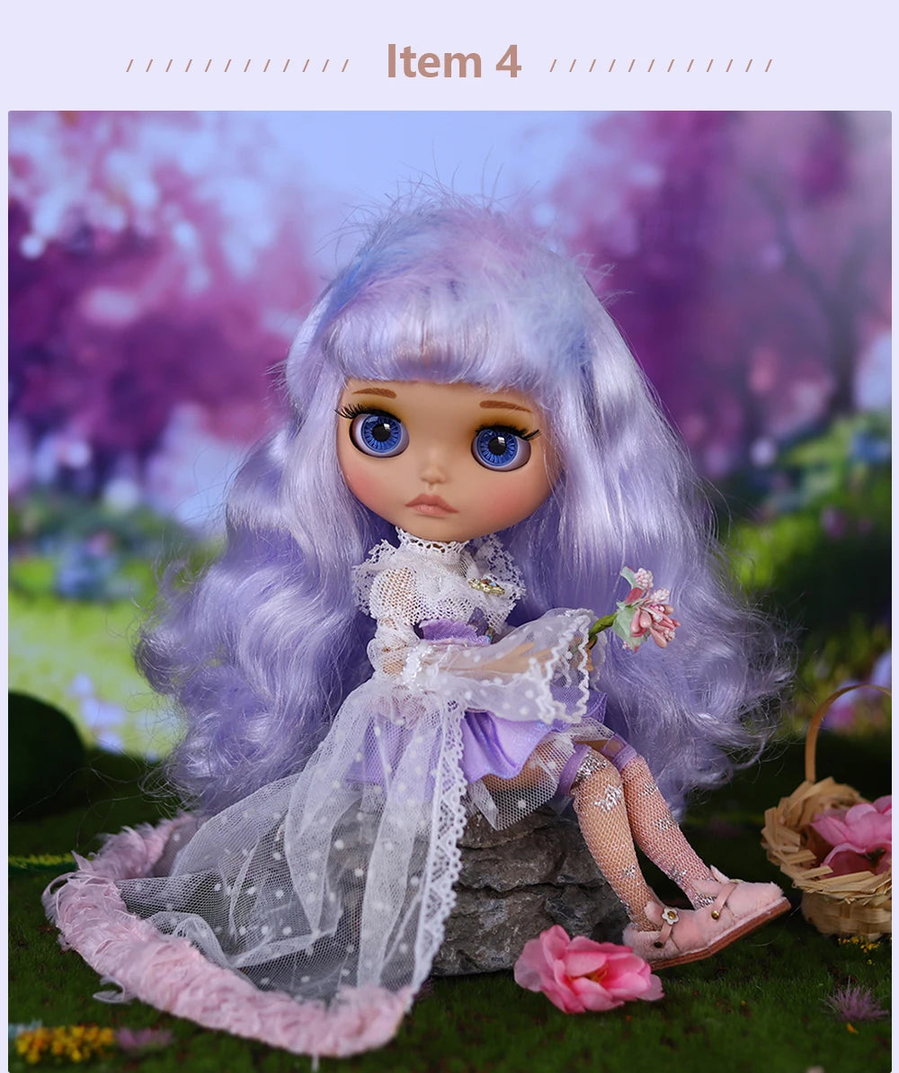 ICY DBS Blyth Doll BJD Joint Body tan Skin Matte Face Set Doll 1/6 30cm Girl Gift Anime SD