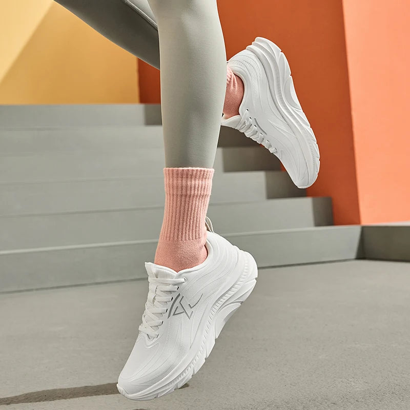 Xtep 299 Leather Running Streamline For Women 2024 Winter Running Shoes Leisure Training Sneaker(Suggest 1 size up) 876418110021.