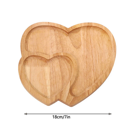 Wooden Tray Heart-Shaped Cheese Board Salad Cake Plate Decoration For Snacks Candied Fruits Valentine'S Day Decoration.