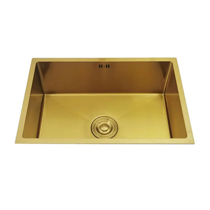 Goldene Küchenspüle aus Edelstahl 304, über der Theke oder unter der Montage, einzelne kleine Bar, goldenes Waschbecken