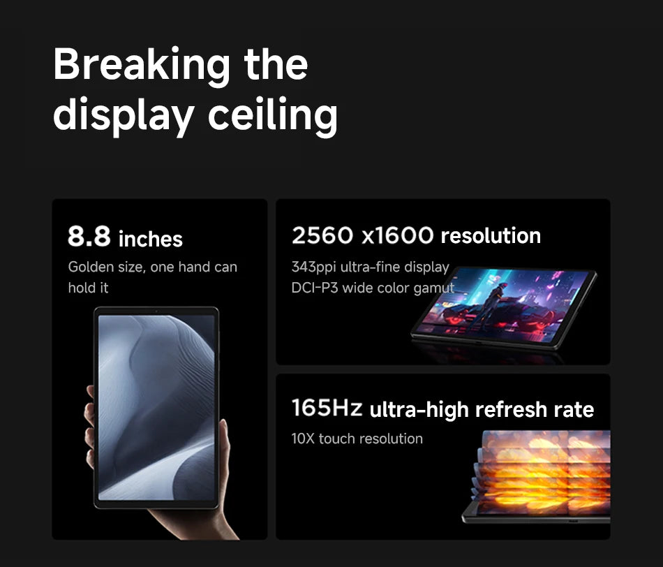 CN Version Lenovo LEGION Y700 2025 Gaming Tablet Game Mode Snapdragon 8 Gen 3 8.8" 165Hz Display 6550mAh Battery 68W Charging 13MP Camera.