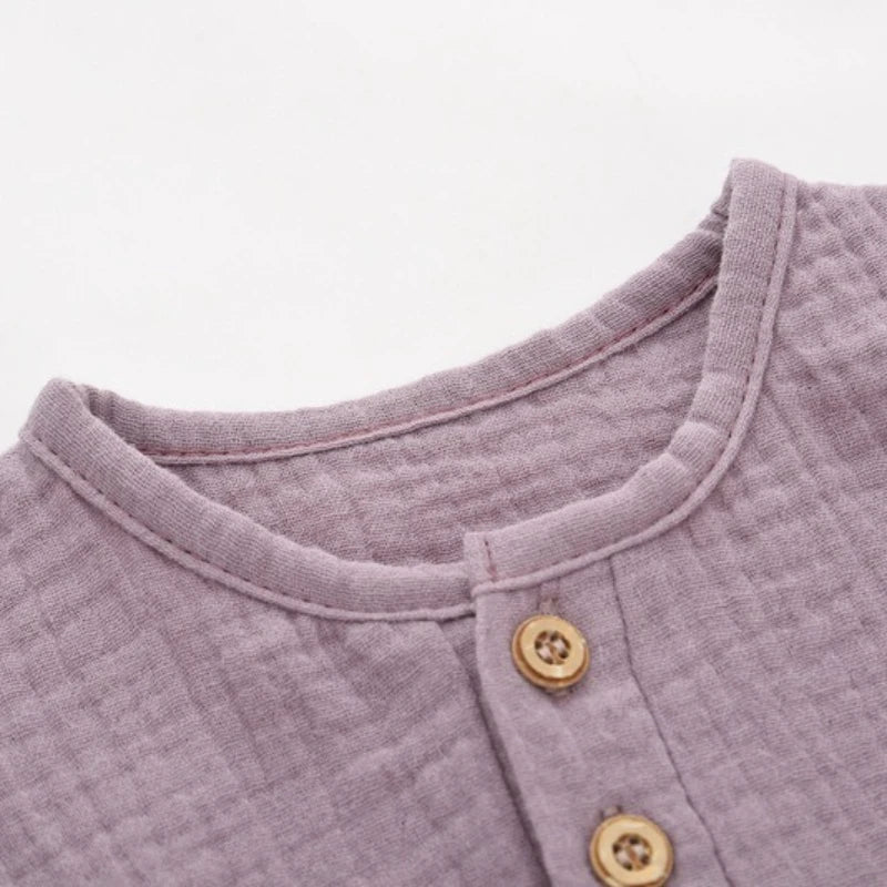 Sommer Solide Neugeborenen Baby 100% Baumwolle Leinen Bodys Junge Mädchen Ärmellose Strampler Overall Weiche Haut-freundliche Dünne Bequeme.