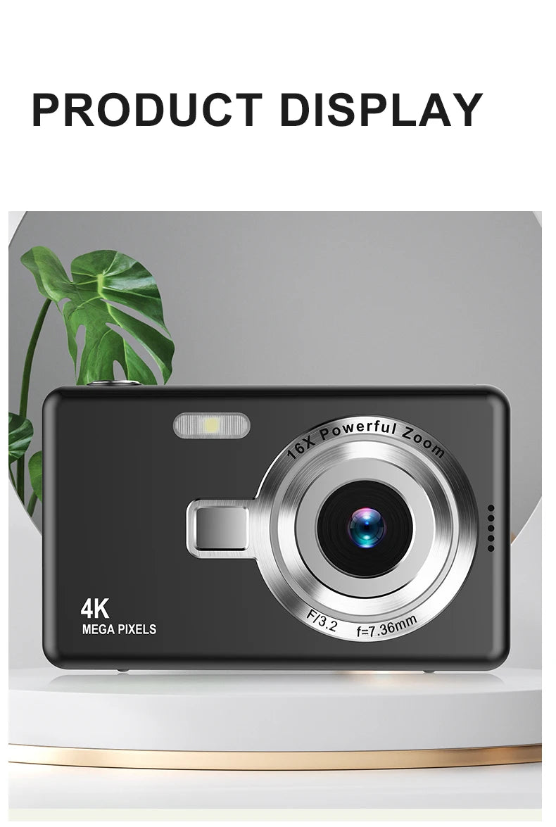 High Definition 6800W4K Pixel Digital Camera Video Recording Beauty Camera Student Camera CCD 16x Zoom with Wifi Compact