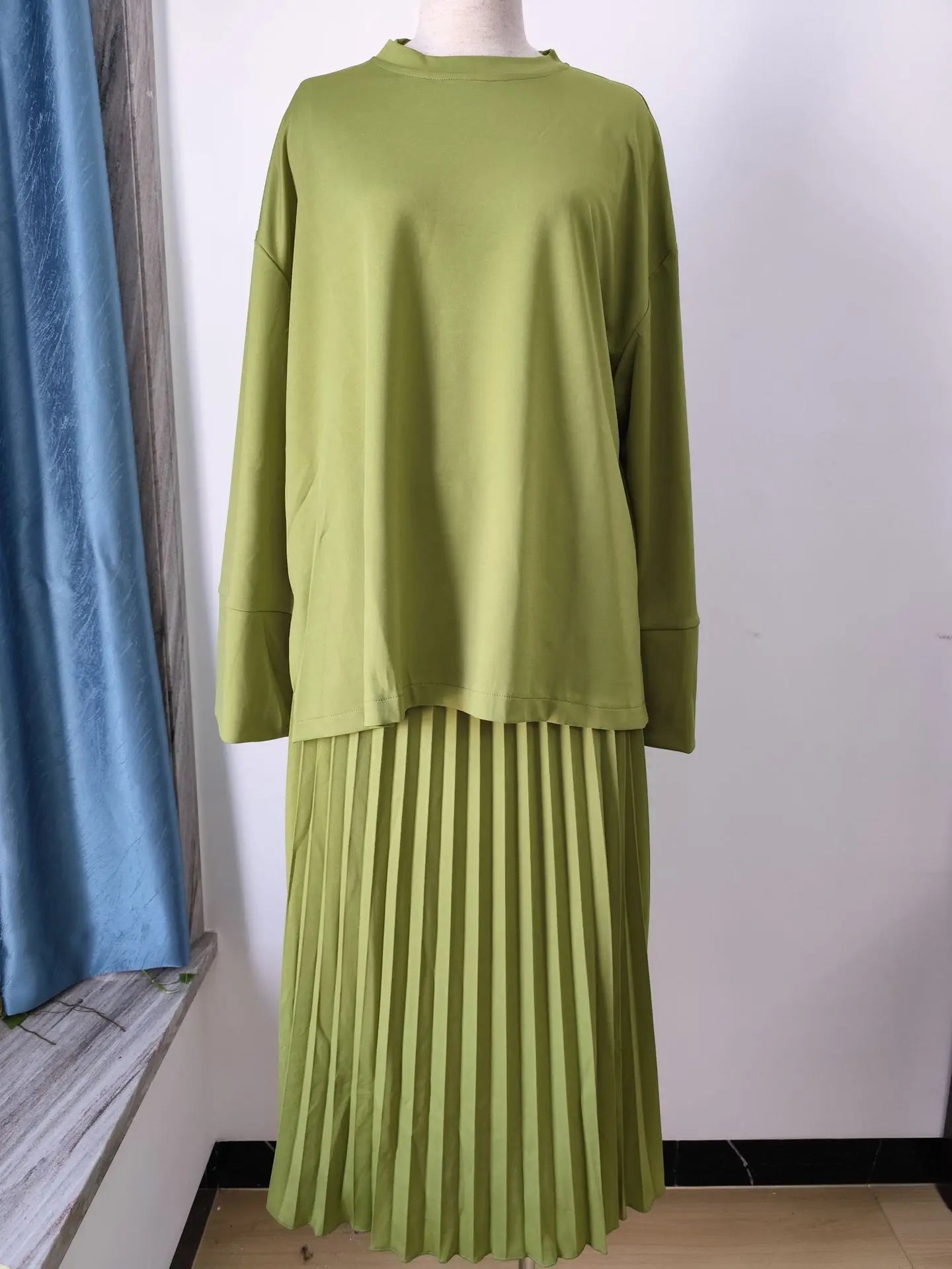 Eid Muslim Two Piece Set Women Top Long Skirt Suit Ramadan Morocco Dubai Islam Casual Ensemble Femme Arabic Skirts Outfits 2024.