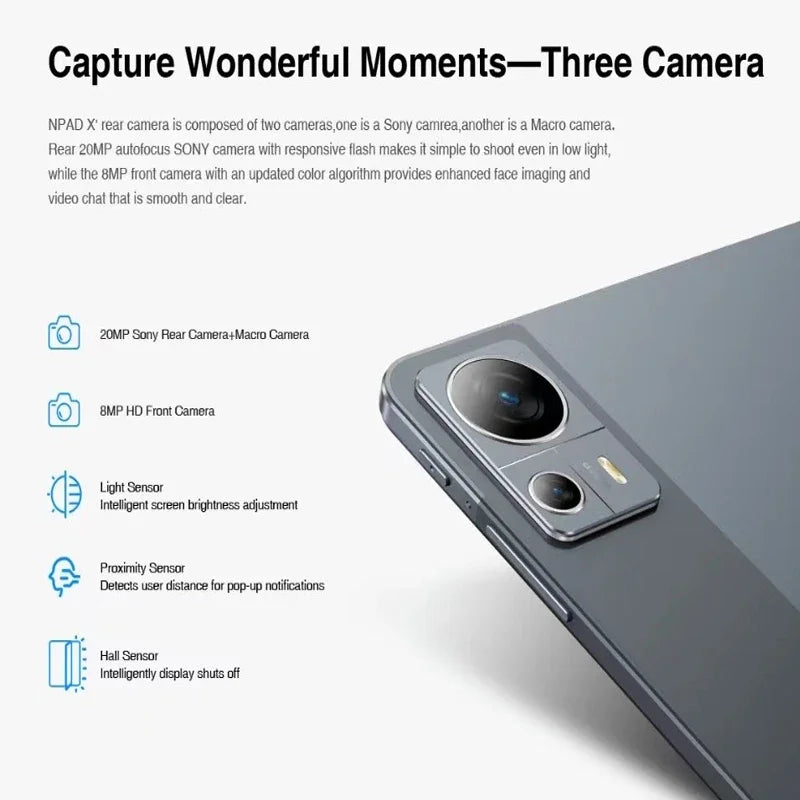 N-ONE NPad X1 Tablet PC 8GB RAM+128GB ROM 10.95'' 2000*1200 FHD IPS Android 13 4G LTE 8-Cores MTK G99 Fast Charging WIFI BT5.1.