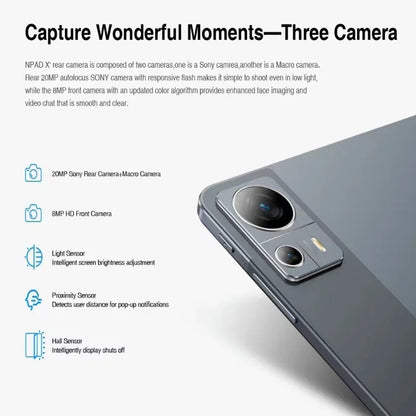 N-ONE NPad X1 Tablet PC 8GB RAM+128GB ROM 10.95'' 2000*1200 FHD IPS Android 13 4G LTE 8-Cores MTK G99 Fast Charging WIFI BT5.1.