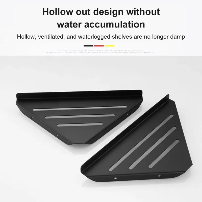 Badezimmerregal, Eck-Duschregal, ohne Bohren, Eck-Organizer aus Edelstahl 304, Aufbewahrung, robustes, hohles Shampoo-Regal