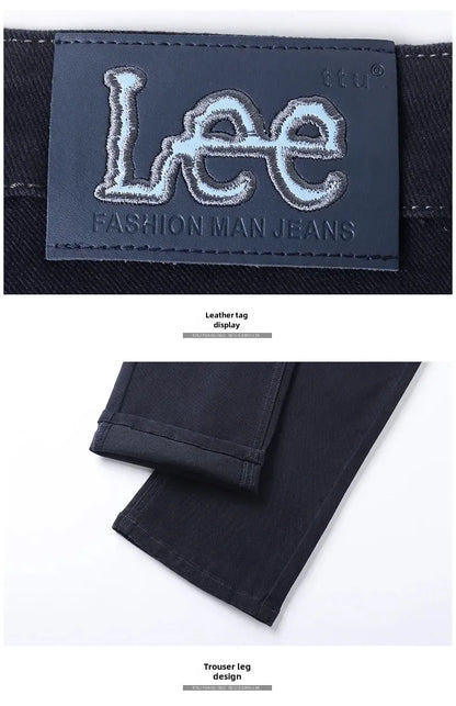 2024 herbst/Winter Neue männer Jeans Business Lose-Fit Gerade Bein Hohe Taille Baumwolle Casual Trendy hosen