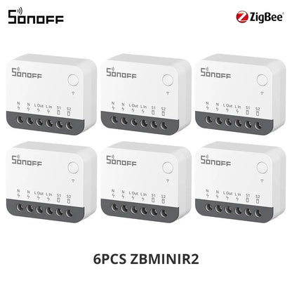 SONOFF ZBMINIR2 Extreme Zigbee Smart Switch Detach Relay Externer Schalter Fernbedienung über eWeLink, kompatibel mit Zigbee Hub