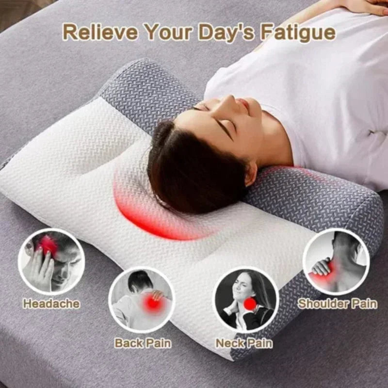 Orthopedic Reverse Traction Pillow Protects Cervical Vertebra and Helps Sleep Single Neck Pillow Can Be Machine Washable 48X74cm.