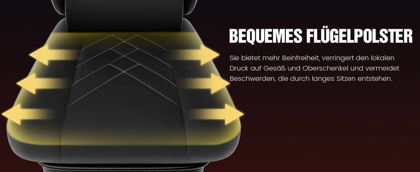 WOTSTA Gaming-Stuhl, ergonomischer Bürostuhl, Renncomputerstuhl, höhenverstellbarer Computerstuhl mit Kopfstütze