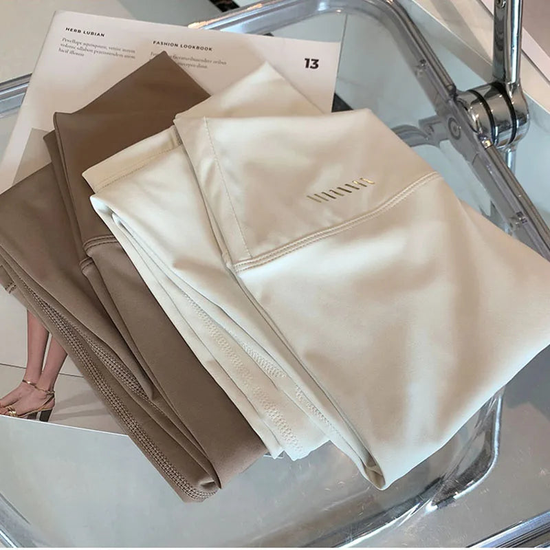 Cross over Nylon Yoga Pants Women High Waist Gym Sport Leggings Stretchy Workout Fitness Tights Running Squat Proof Dry Fit.