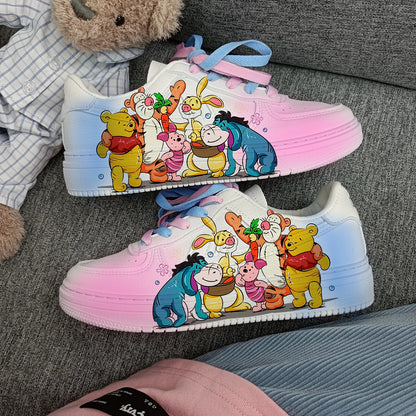 New The Disney family cartoon girls  princess cute Casual shoes non-slip soft bottom sports shoes for girl gift.