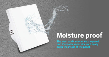 Ubaro eu/uk standard kristall gehärtetes glas wand paneel licht berührungs schalter led anzeige sensor elektrische taste 1/2/3gang 220v.
