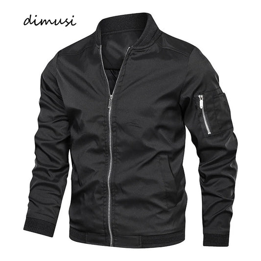 Spring Autumn Men's Bomber Jacket Casual Lightweight Jacket For Men Sports Windbreaker Zip Up Coat with Pockets Clothing.