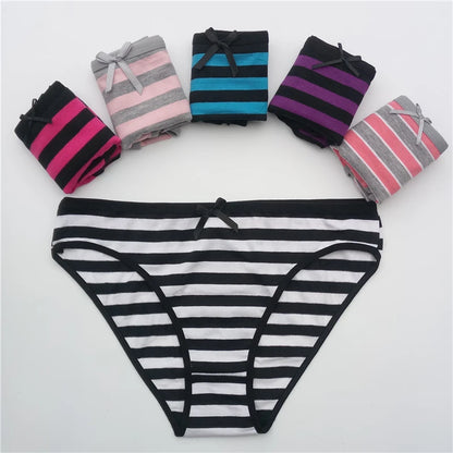 Women's cotton panties Girl Briefs Ms. cotton underwear bikini underwear sexy Ladies Briefs Free shipping 5 Pcs/set.