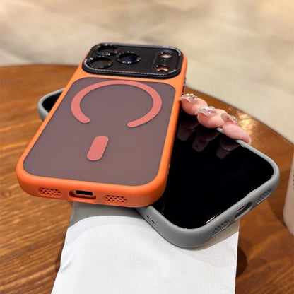 Original For Magsafe Magnetic Matte Phone Case For iPhone 14 15 16 17 Pro Max 17 Air Shockproof Armor Camera Protection Cover.