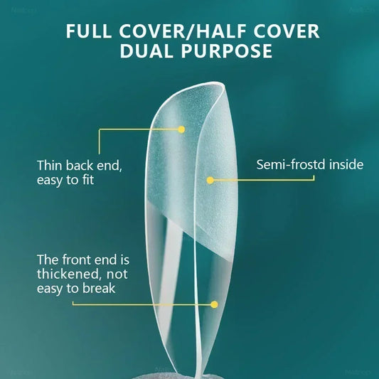 NAILPOP 120pcs Fake Nails Full Cover Press on Nails Coffin Soft Gel American Pose Capsule False Nail Tips for Extension System.