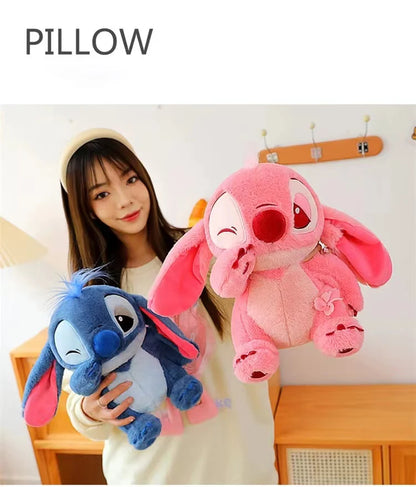 30-90CM New Disney Lilo & Stitch Sakura Doll Cartoon Angel Plush Toy Cute Anime Soft Stuffed Kawaii Children's Birthday Gift.