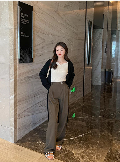 2025 grundlegende V-ausschnitt Chic Herbst Winter Pullover Frauen Weibliche Gestrickte Rippen Pullover Dünne Lange Hülse Badycon Hohe Qualität Pullover