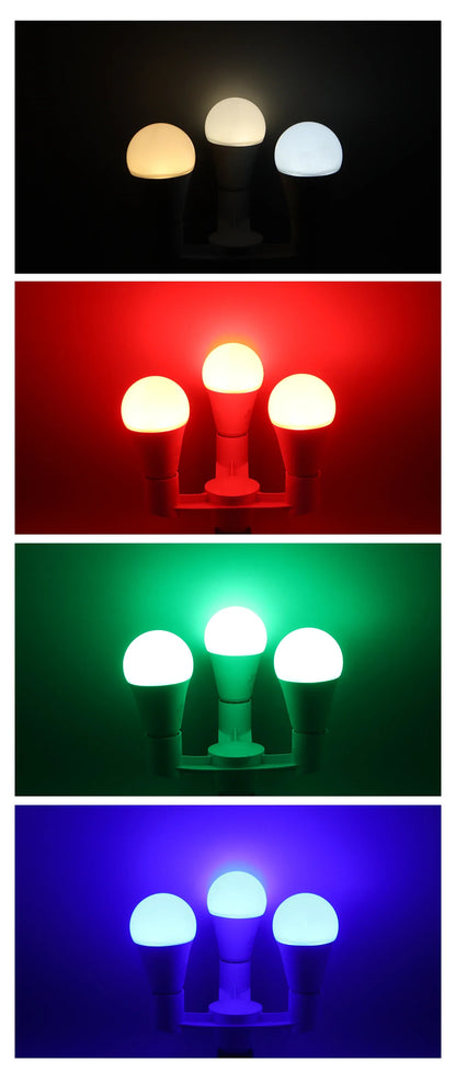 E27 RGB LED Light Bulb 220V 10W with IR Color Changing Control Remote Multicolor + White Lamp Spotlight for Bedroom Party Home.