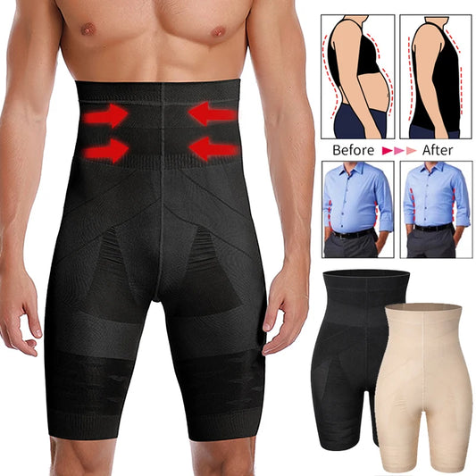 Männer Body Shaper Bauch-steuer Shorts Shapewear Bauch Gürtel Boxer Briefs Hohe Taille Abnehmen Unterwäsche Bein Kompression Höschen