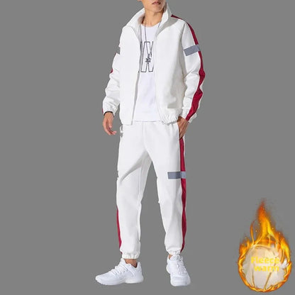 Trendy Men's Sportswear Set Casual Open Cardigan Sweatshirt Jacket with Pants Autumn Winter New Style Cross-Border Clothing