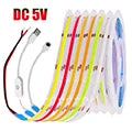 DC 5V LED COB Streifen Licht USB Hohe Dichte Linear Beleuchtung 320LED Flexible Band Lichter Warm Natürliche Weiß rot Blau Grün Dekor.