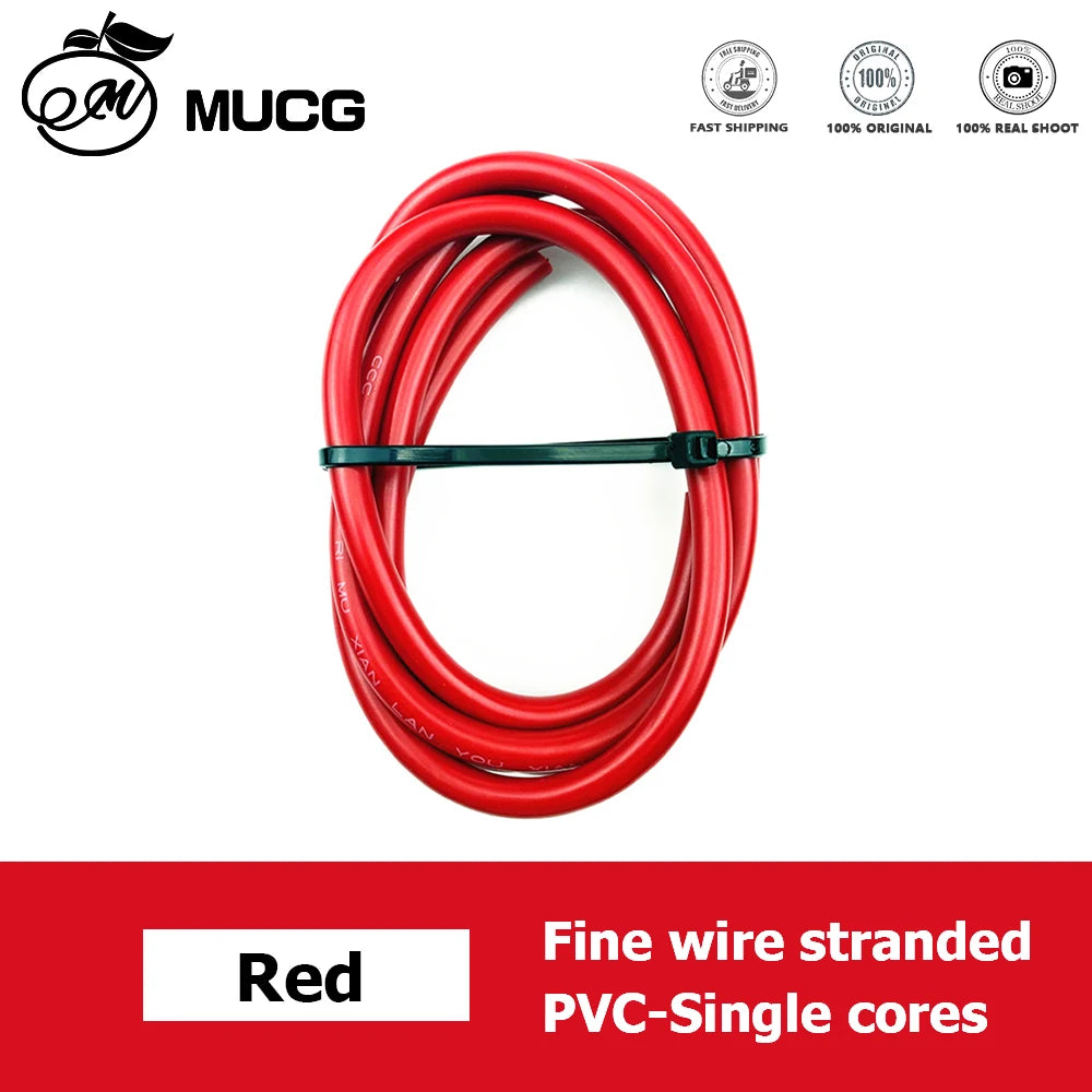 RV PVC Copper wire Flexible wire Soft Black Red Electric cable Auto led Speaker Audio Power Car Wiring 1 2 4 6 8 10 12 14 AWG.