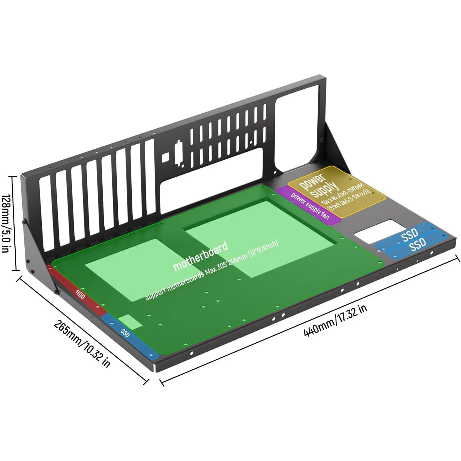 Open Air Computer PC Case, Test Bench Chassis ATX Open Mining Frame Computer Case, DIY PC Case Rack for ATX MATX ITX Motherboard.